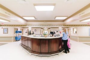 Front desk at a skilled nursing facility